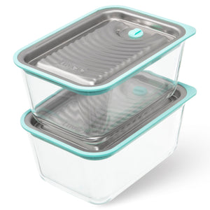 LUVELE FRESH VACUUM CONTAINER SET | THREE PIECE CANISTER SET 1.3L